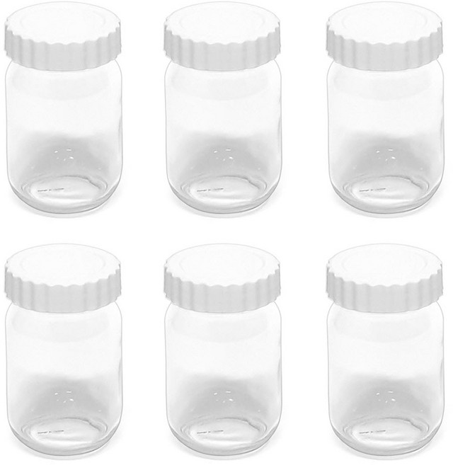 토탈하우스 르베르폴리세 멀티 캐니스터 유리 저장병, 380ml-5864, 6개