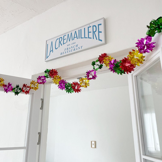 핀 휠 가랜드 크리스마스 레트로 빈티지 장식 바람개비 꾸미기 데코 반짝이 금박 은박 트리, 1개, 혼합