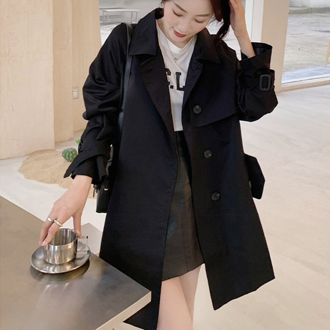 헤이슈 하프 여성 트렌치코트 아우터 여성 자켓 봄 가을