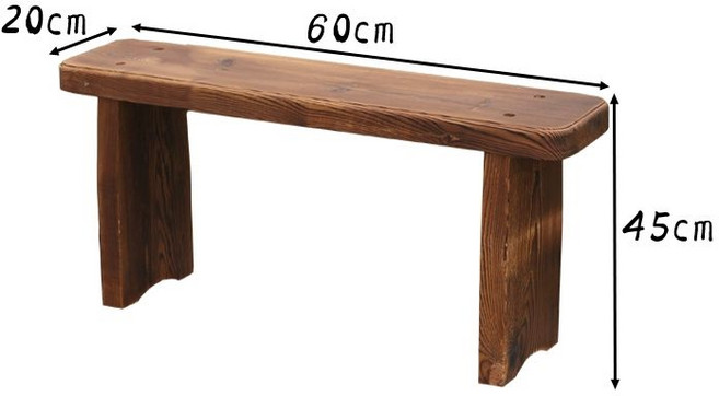 방부목 목재 부식방지 현관 발판 계단 야외, 단일 길이 60 너비 20 높이 45cm, 1개