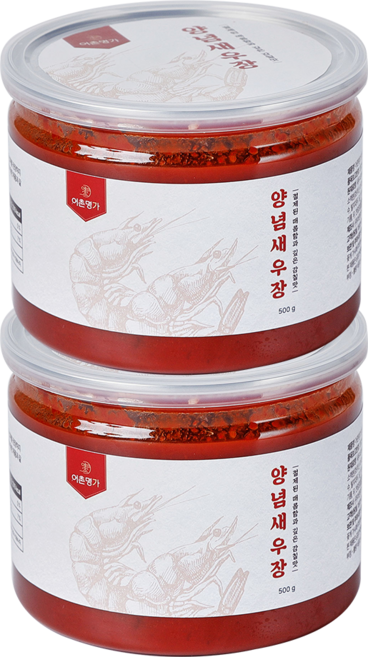어촌명가 밥도둑 비법 양념 깐 새우장, 2개, 500g