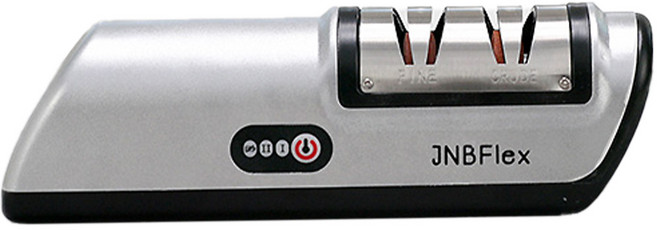 [AC-Mall KITCHEN TOOLS] 2단계 조절 3초 전동 칼갈이/USB 일체형 무선 제이앤비플렉스 칼연마기/초벌 섬세 강도조절, 1세트, 블랙실버