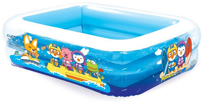뽀로로 에어 쿠션풀 150(22) 가정용 유아 풀장 물풀 물놀이 아기 유아 이동식 수영장, 단품, 1개