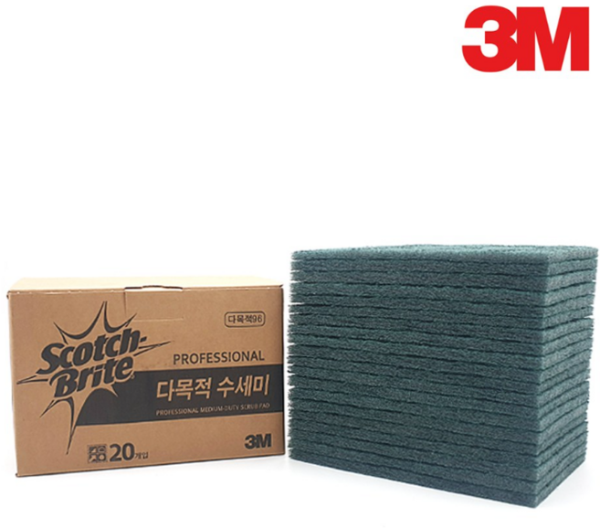 3M 3M 스카치브라이트 다목적96 수세미 20개입, 4개