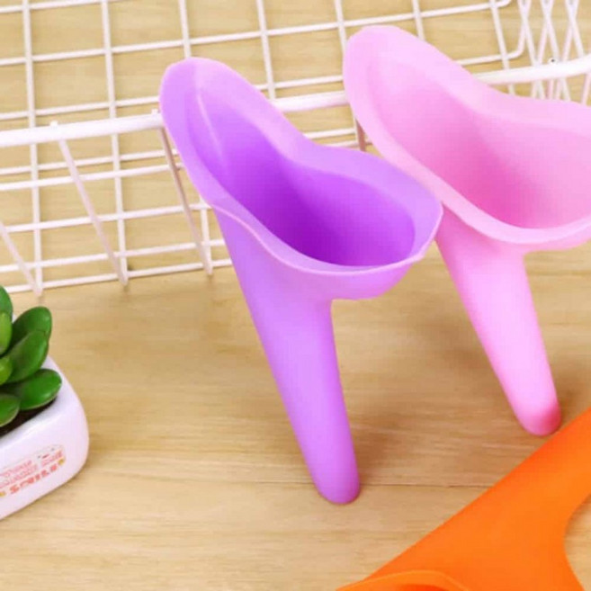 여성 실리콘 소변기 비상소변기 휴대용변기, 퍼플