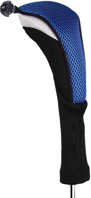 지칸디 골프 유틸리티 헤드커버 5번 커버 골프채 클럽 보호 용품 쿠션 낱개, 블루, 1개