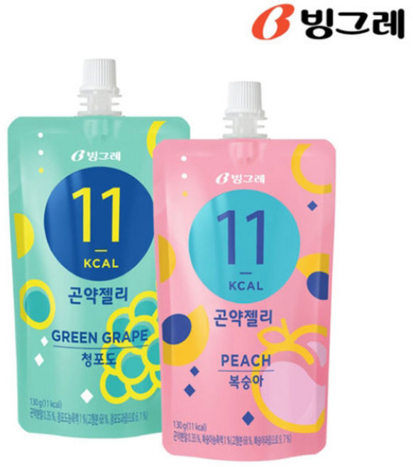 빙그레 곤약젤리 청포도, 130g, 1개