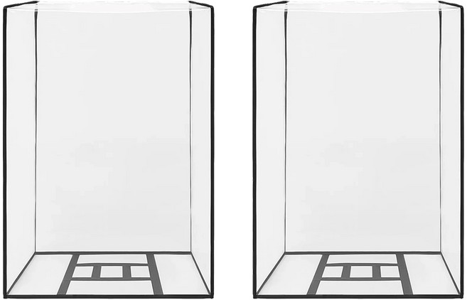 투데이리빙 2p 세트 PVC 여행 캐리어 보호 커버 기내용 방수 방오 벨크로 풀커버 덮개