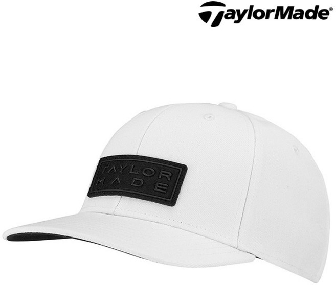 테일러메이드 TD664 퍼포먼스 어드저스터블 DJ 패치 골프모자, 화이트