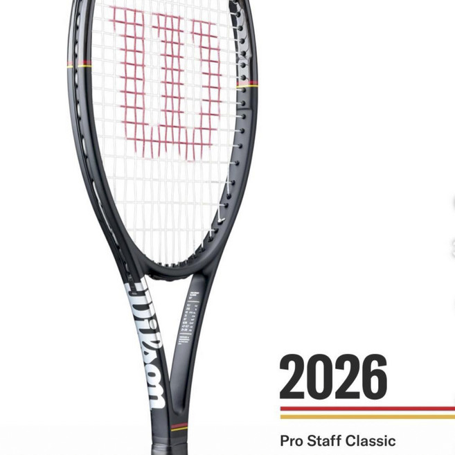 윌슨 2026 프로스태프 클래식 테니스 라켓 무료스트링 포함, 1개, 블랙, 97UL 270g G2