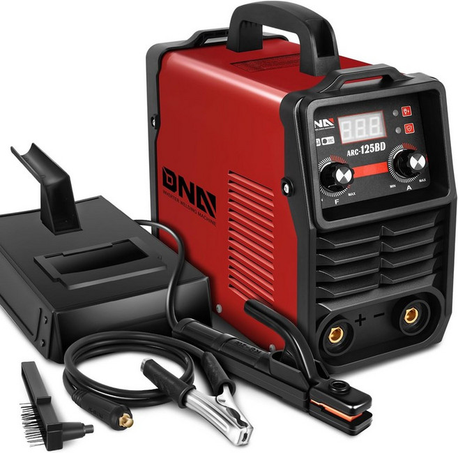 DNA MOTORINGDNA 모터링 용접기 120A/110V 휴대용 ARC IGBT DIY 용접 LED 디지털 디스플레이 및 핫 스타트 아크 포스 TOULS00382 옐로우, 2) ARC Red, 1개