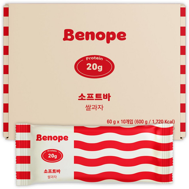 베노프 소프트바 쌀과자 프로틴, 600g, 1개