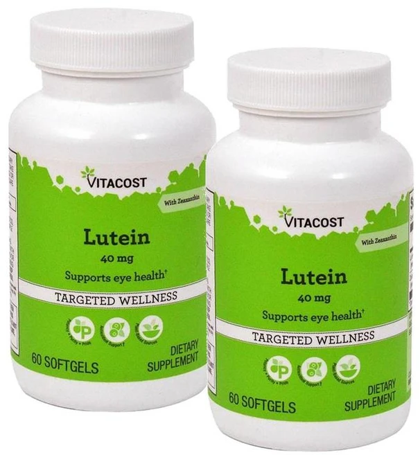 비타코스트 루테인 40mg 지아잔틴 Vitacost Lutein, 2개, 60정 - 쿠팡