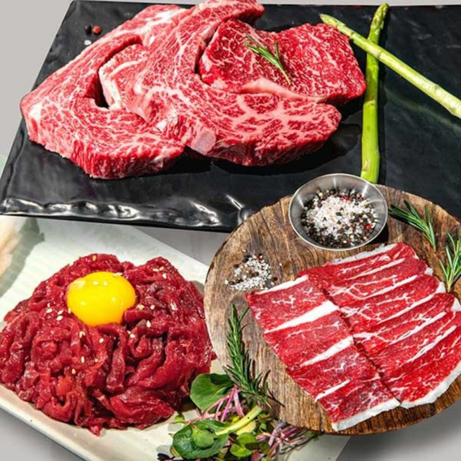 [맛있다한우] 한우1등급 구이/정육, 20.등심+채끝+차돌박이 각250g씩, 1개
