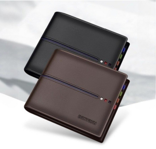 프리미엄 남성 소가죽 심플 슬림 반지갑 N2013