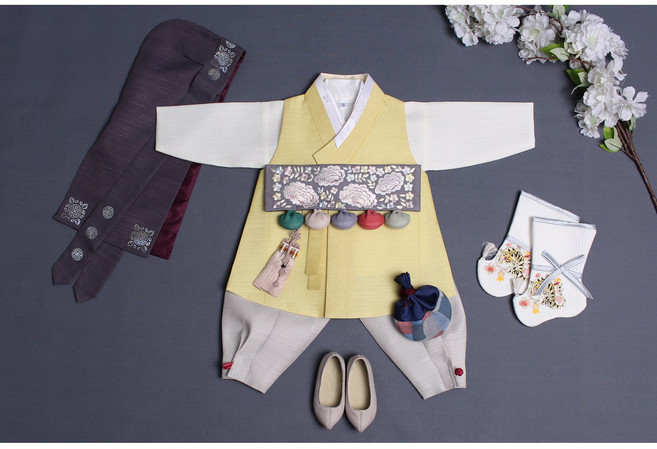 남아 연아견 배자(옥허리띠포함) 2색상(색동/민자저고리) / 유아 왕옷 주니어 초등 고급 왕자한복