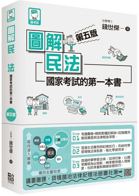 十力文化出版 圖解民法：國家考試的第一本書（錢世傑）, 單本