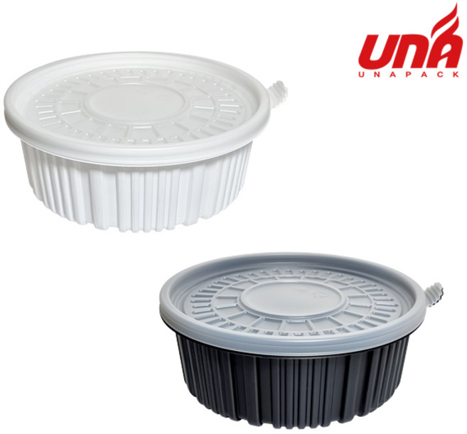 고밀폐 225파이 소 감자탕용기 대한민국 배달용기 1등 유나팩 오늘간데이, 고밀폐 화이트 225파이 소, 1세트, 200세트