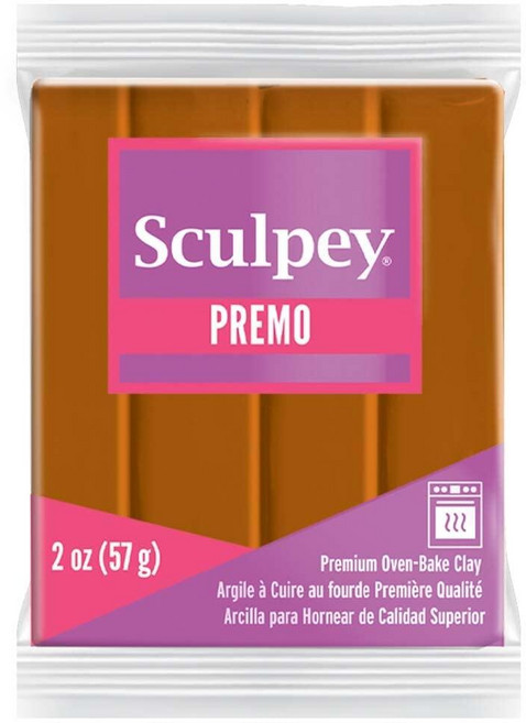 Sculpey Premo™ 폴리머 오븐 베이킹 클레이 생 시에나 브라운 무독성 56.7g(2온스) 바 주얼리 제작 휴일 DIY 혼합 매체 등에 적합합니다. 점토와, Sculpey Premo™ 폴리머 오븐 베이킹 클레이,