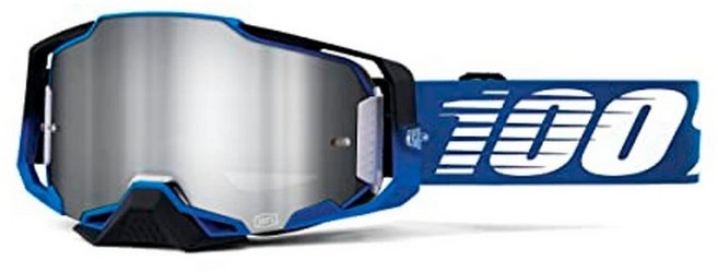 100% ARMEGA 프리미엄 보호 스포츠 고글 울트라 HD 렌즈 및 노즈 가드 포함(누크타운 - 투명 렌즈), Rockchuck - Mirror Silver Flas