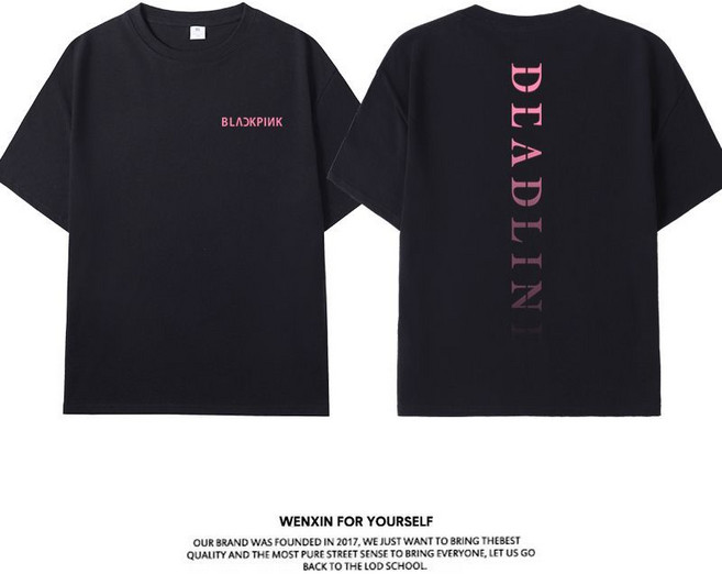 BLACKPINK 演唱會周邊短袖T恤, 1個, 黑色短袖L 建議115-140斤