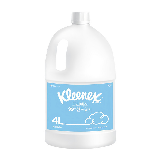 크리넥스 99 플러스 핸드워시 리필 허브파우더, 4L, 1개