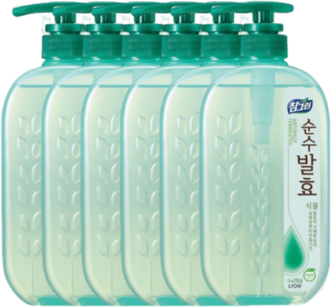 기름기제거 참그린 주방세제 순수발효 식물725mL 6개