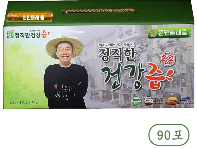 정직한건강즙 100% 국내산 정직한 흰민들레즙, 110ml, 90개