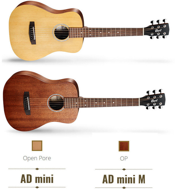 cort/통기타/미니통기타/admini/ad mini/작은사이즈여행용, 네추럴, 1개