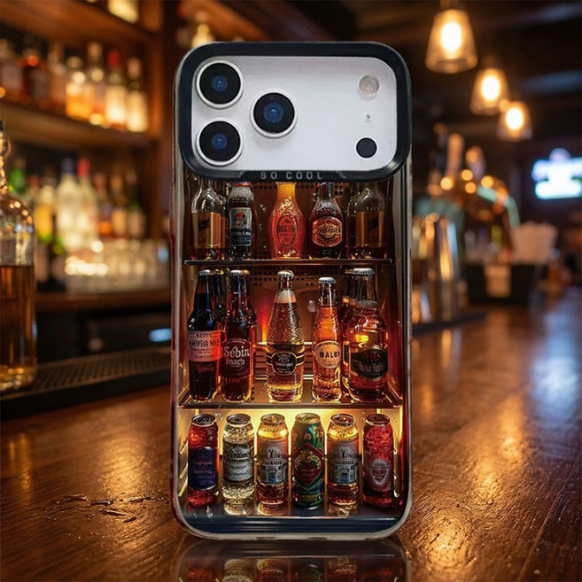 파이커스텀 미니바 3D 입체 아이폰 레트로 냉장고 하드 케이스 아이폰17 16 15 14 프로 프로맥스 플러스 에어