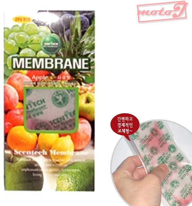 ab SB 부드럽고 싱그러운 향 센텍 차량용 멤브렌 리필 교체용 자동차 방향제 3종, 1개