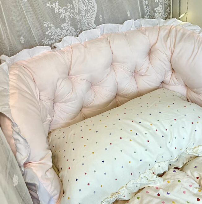 레이스 침대 헤드 쿠션 등받이 유럽풍, 핑크