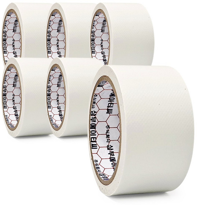 HORSE POWER 홀스파워 국산 에코백면 청테이프 흰색면 50mm x 10M, 에코백면(6개입)