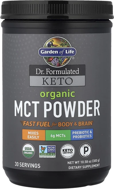 Garden of Life Dr. Formulated 케토 유기농 MCT 분말 300g(10.58oz), GardenofLifeDrFormulated케토유기농M, 300g, 1개 - 쿠팡