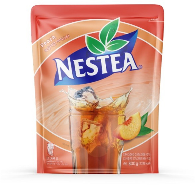 네스티 복숭아 아이스티 파우치 800g 10개 1박스