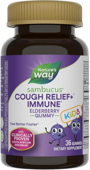 네이쳐스웨이 키즈 기침 릴리프 이뮨 삼부커스 구미, 1개, 36정 - 쿠팡