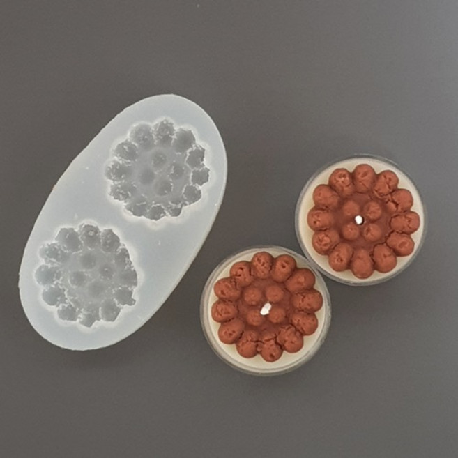 수제몰드 - 미니 약과 2구 비누 캔들 석고만들기 재료 diy 몰드몰, 랜덤발송