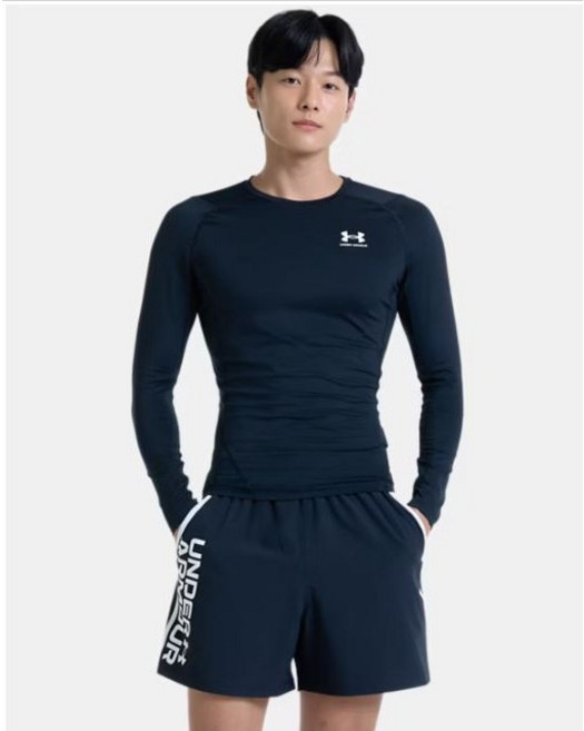 언더아머 남성용 UA Heat Gear 컴프레션 긴팔 기능성의류 헬스복