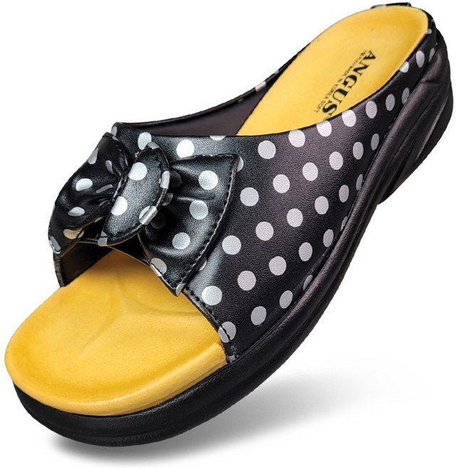 마마슈 여성 국산 리본 슬리퍼 발볼넓은 통굽 쿠션 SL04