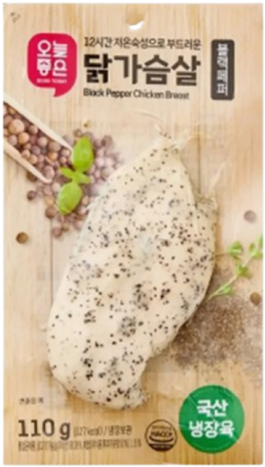 오늘좋은 닭가슴살 블랙페퍼, 3개, 110g
