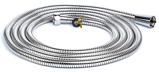 클린 국산 샤워기호스 메탈 샤워줄, 폴리시드메탈, 3m