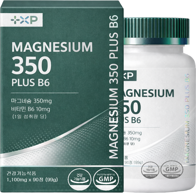 근육 신경 이완 에 좋은 한알 먹는 간편한 글루콘산 산화 마그네슘 플러스 B6 알약 영양제 잠잘오는 다리 종아리 쥐날때, 1박스, 90정