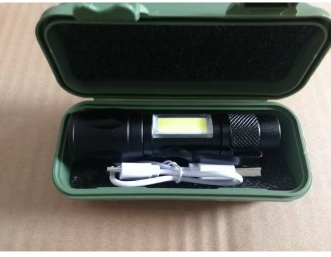 USB充電式迷你強光LED小手電筒 戶外照明, 1個