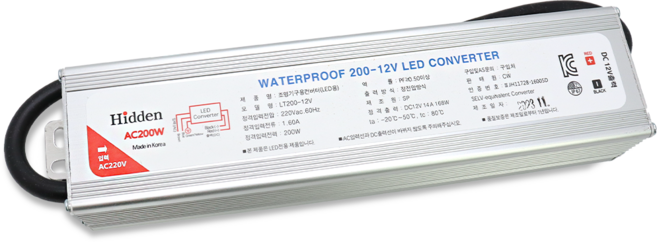 LED 방수 SMPS 12V 30W 60W 100W 150W 200W 300W 400W 500W 600W 조명안정기 컨버터 국산, 1개