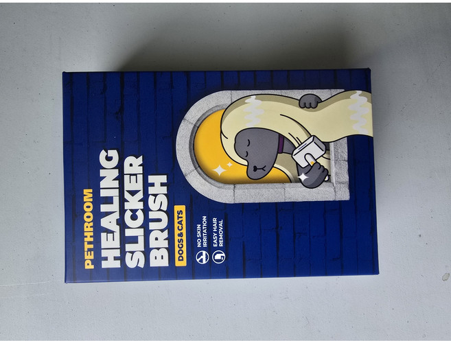 페스룸 반려동물 힐링 슬리커 브러쉬 10 x 14.5 x 5 cm, 1개