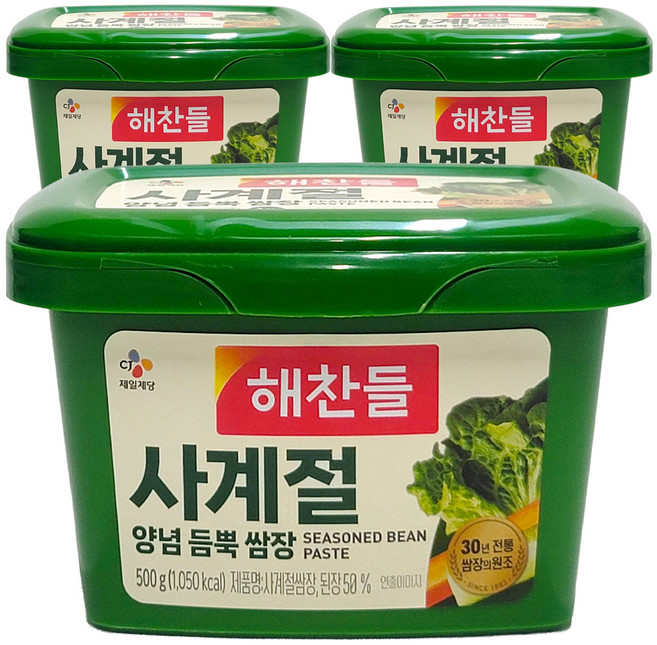 CJ 해찬들 사계절 쌈장, 3개, 500g