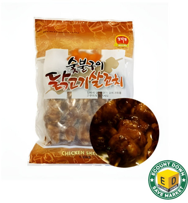 청학 숯불 데리야끼 닭 꼬치1.6kg, 80g, 20개