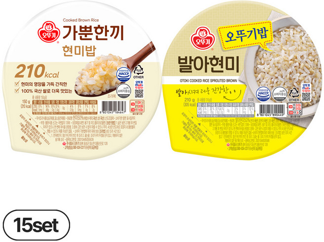 오뚜기밥 발아현미 210g 15개 + 가뿐한끼 현미밥 150g 15개, 5.4kg, 1개
