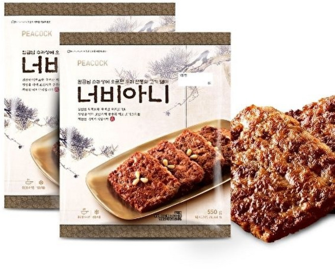 (매장정품) 피코크 [피코크][피코크] 너비아니 550g*2팩 235812, 없음