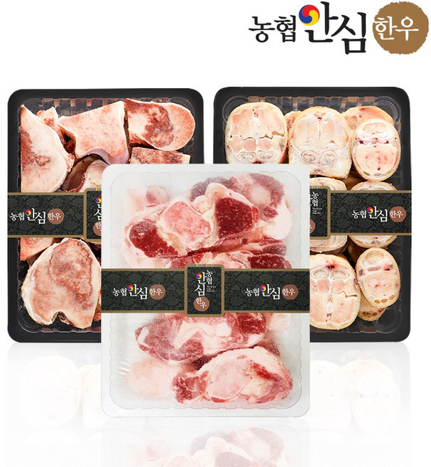 [농협안심한우] 한우 도가니 1kg 몸보신 보양식 무릎뼈 곰탕용 곰거리, 1개, 도가니한판 5kg (도가니+사골+우족)